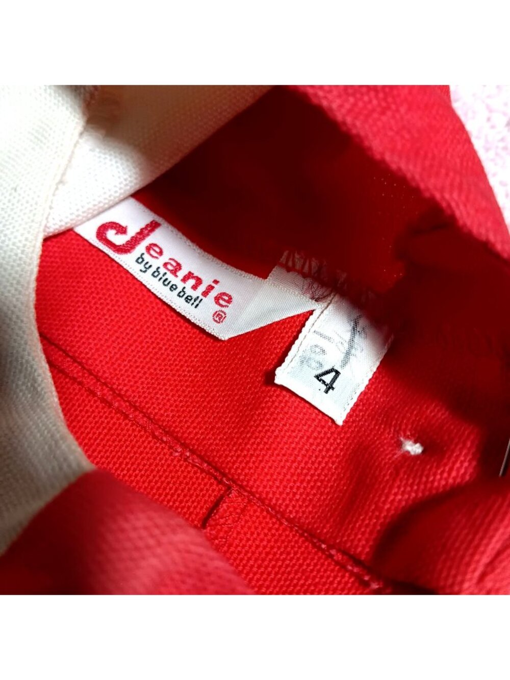 4T Vintage 1960's Girls Top Shirt Sleeveless Mod Red/White JEANIE NEW DS